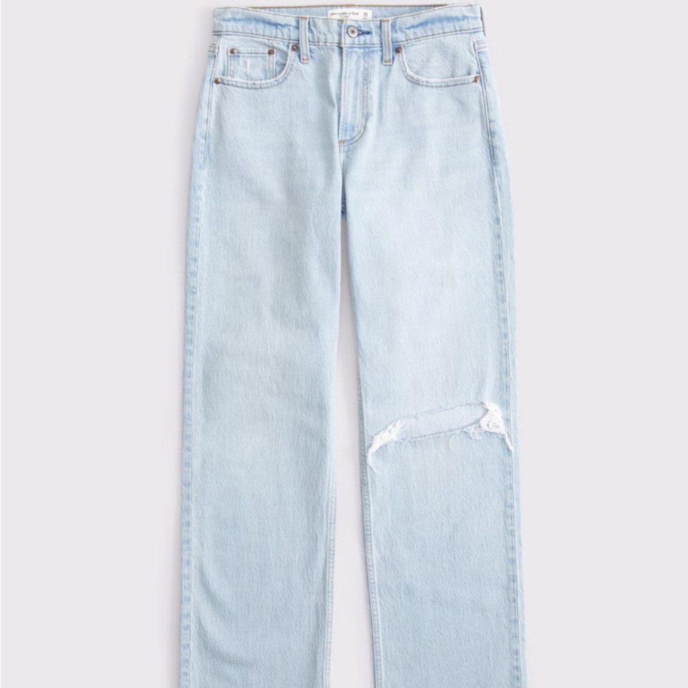 Abercrombie & Fitch Light Blue Straight Leg Jeans